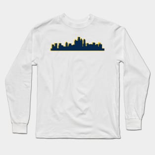 Philly Skyline Drexel Sticker Long Sleeve T-Shirt